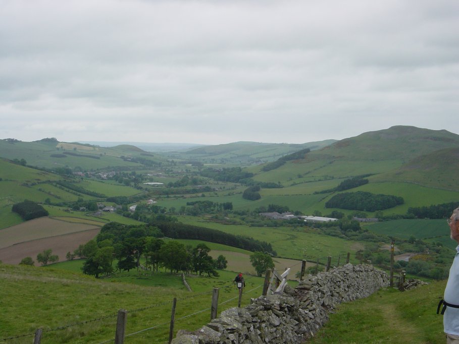 The view from Wideopen hill on the St Cuthsbert way